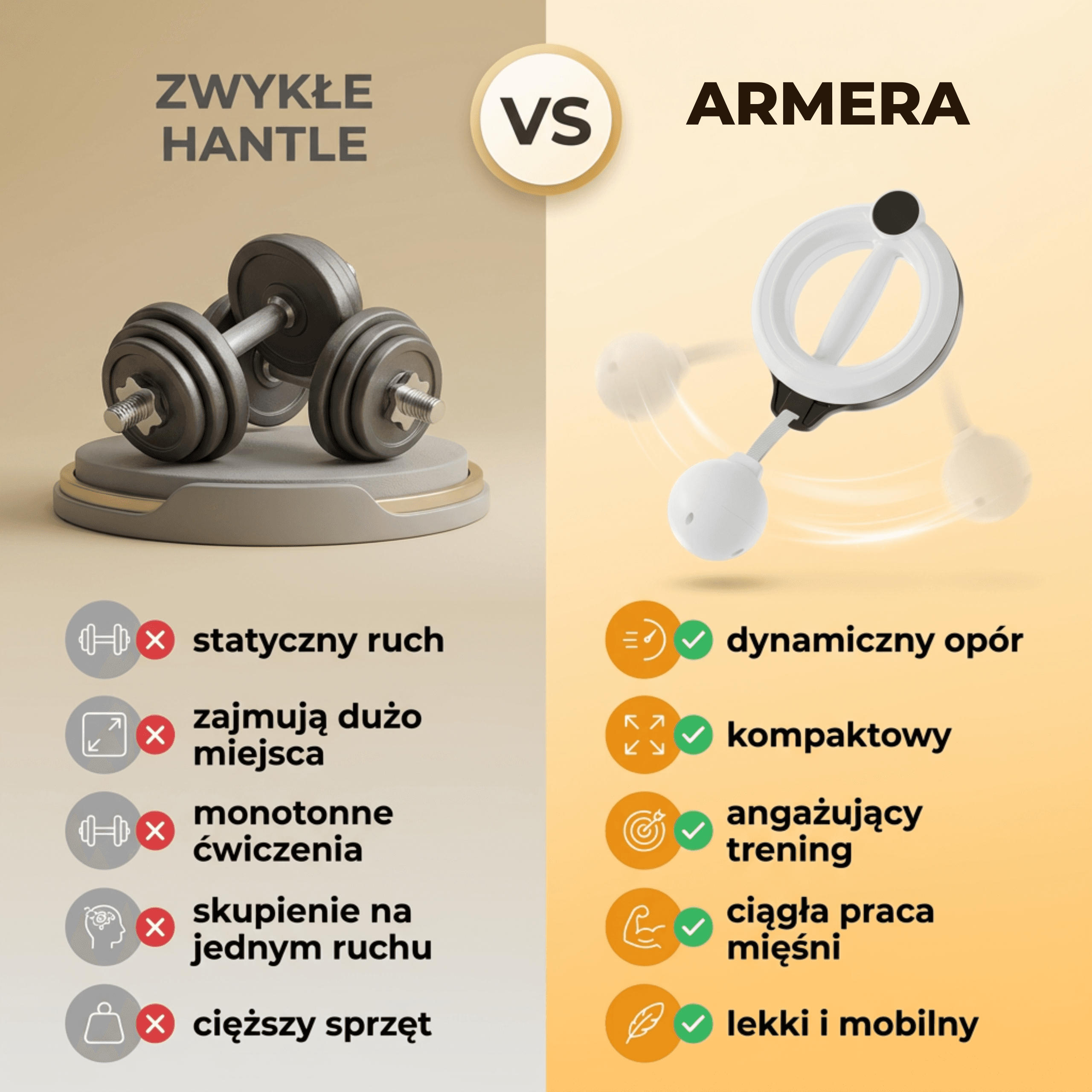 Obręcz do ćwiczeń z obciążnikiem ARMERA